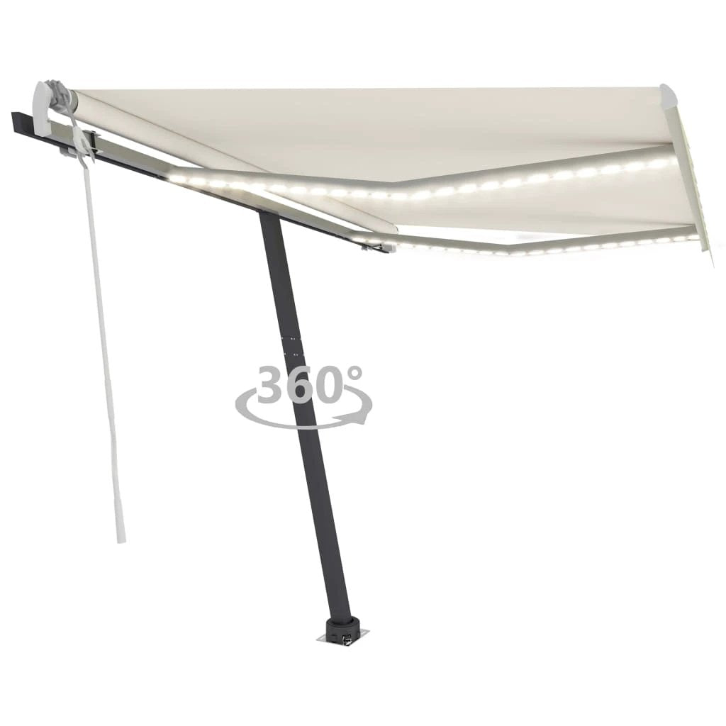VidaXL Retractable Awning 300x250 LED Patio by vidaXL