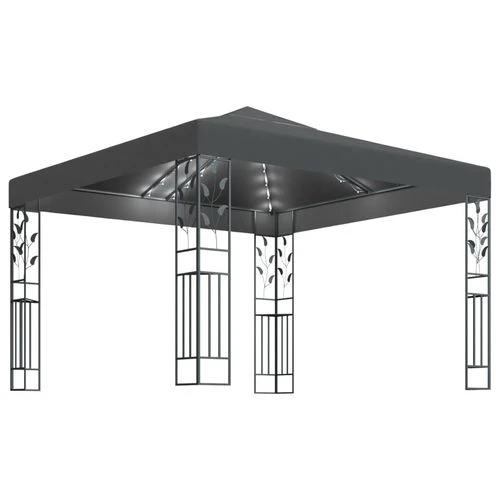 vidaXL vidaXL Gazebo 3x3 m with LED String Lights for Outdoor Gatherings and Shade - Gazebos
