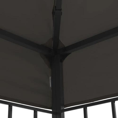 vidaXL Gazebo 3x3 m with LED String Lights for Outdoor Gatherings and Shade by vidaXL