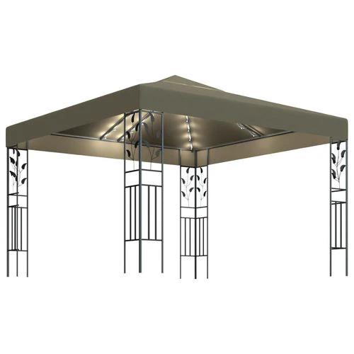 vidaXL vidaXL Gazebo 3x3 m with LED String Lights for Outdoor Gatherings and Shade - Gazebos