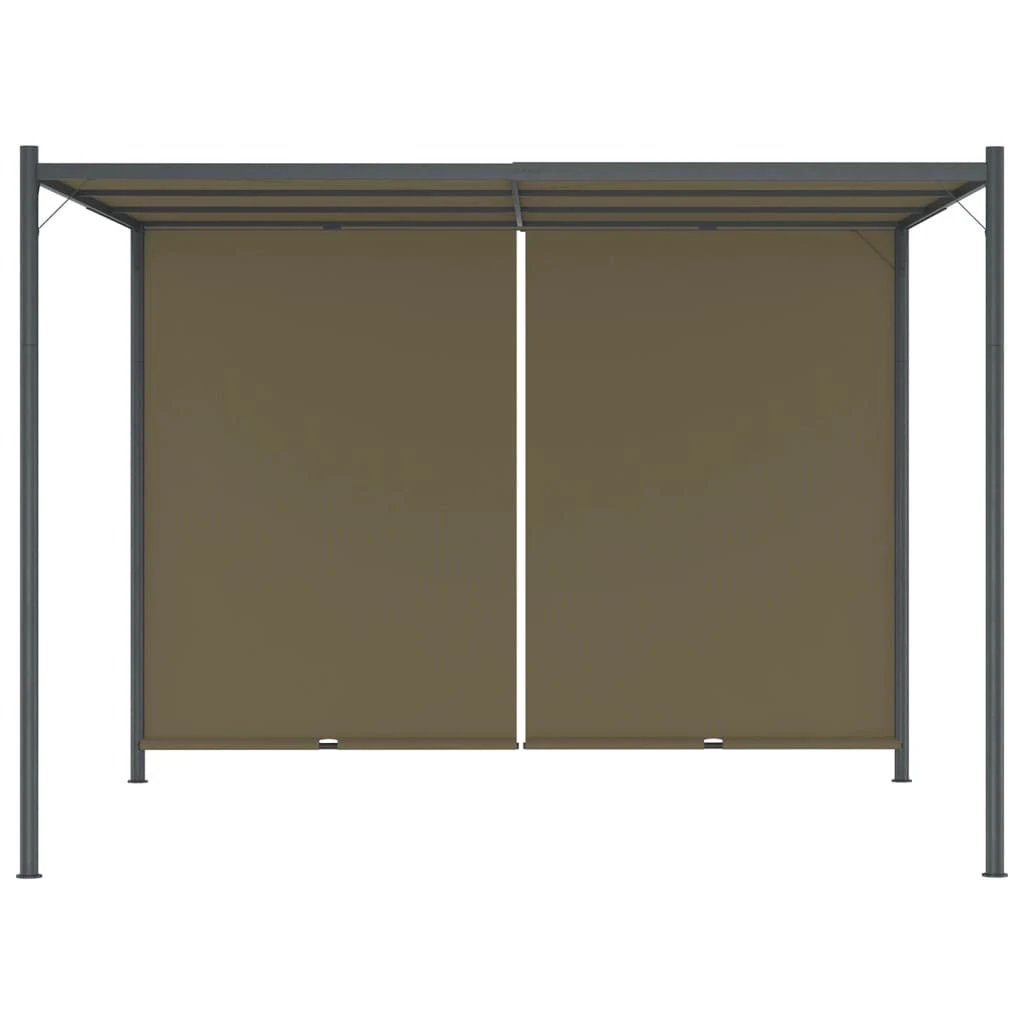 vidaXL Pergola with Adjustable Roof Cream White 3x3 m Steel by vidaXL