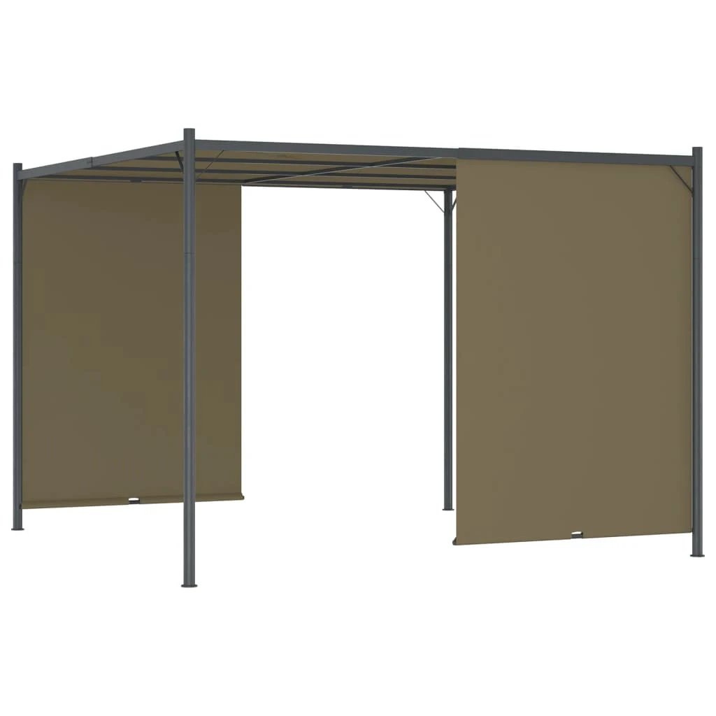 vidaXL Pergola with Adjustable Roof Cream White 3x3 m Steel by vidaXL