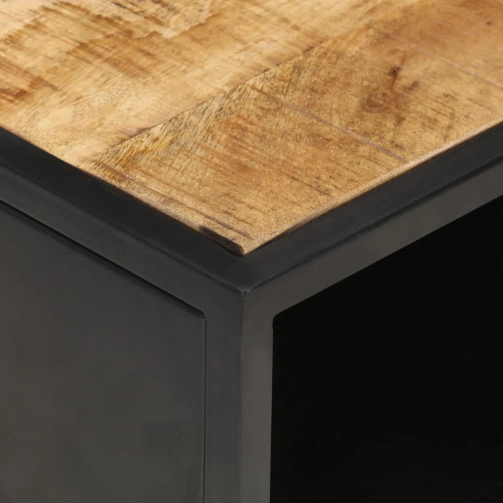 Industrial Handmade Coffee Table 90x55x36 Cm Carved Door Mango Wood For Living Room Decor Style by vidaXL