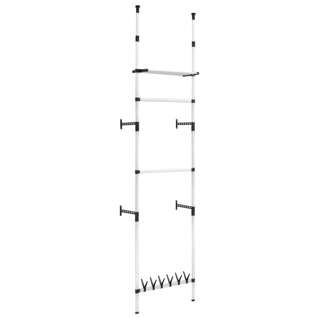 Aluminium Telescopic Wardrobe System For Small Spaces by vidaXL
