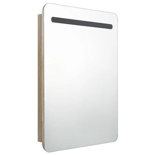 LED Bathroom Mirror Cabinet 60x11x80 cm with Soft Illumination for Modern Home Decor by vidaXL