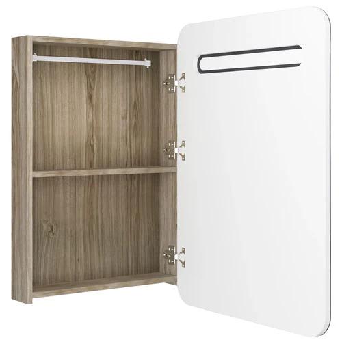 vidaXL LED Bathroom Mirror Cabinet 60x11x80 cm with Soft Illumination for Modern Home Decor - Bathroom Lights