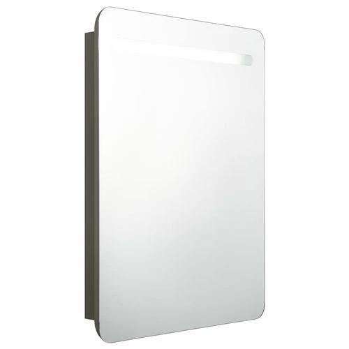 vidaXL LED Bathroom Mirror Cabinet 60x11x80 cm with Soft Illumination for Modern Home Decor - Bathroom Lights