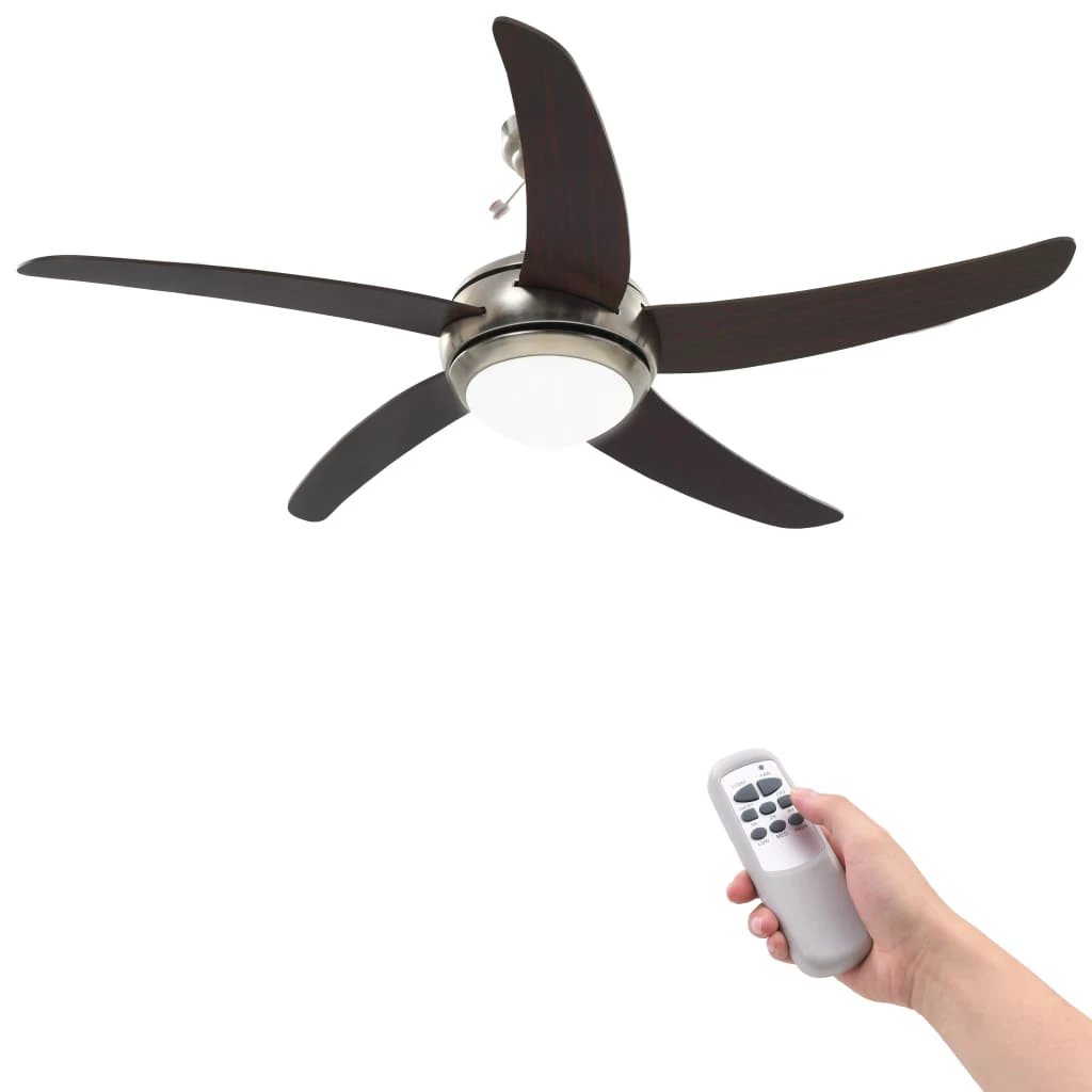 VidaXL Ceiling Fan With Light 128cm Remote Control Modern Decor For Living Room Accent by vidaXL