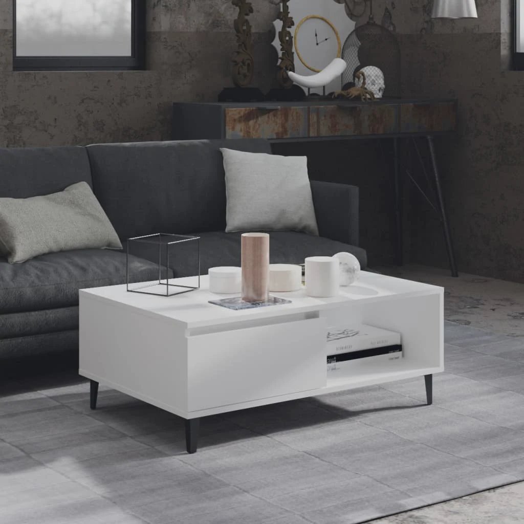 VidaXL Coffee Table 90x60x35 Cm Smoked Oak Engineered Wood For Living Room With Storage Shelf by vidaXL