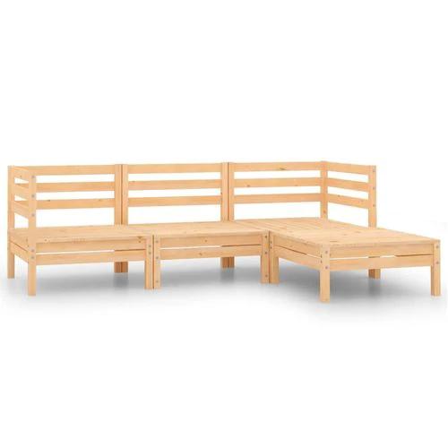vidaXL vidaXL Modular Corner Sofa 150x150 cm Solid Pinewood with Sturdy Design for Outdoor Relaxation - Garden Sofa Sets