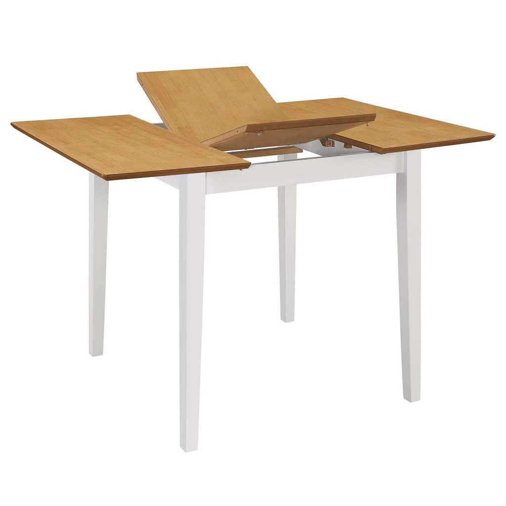 vidaXL vidaXL Extendable Dining Table White (80-120)x80x74 cm MDF - Uncategorized Dining Table