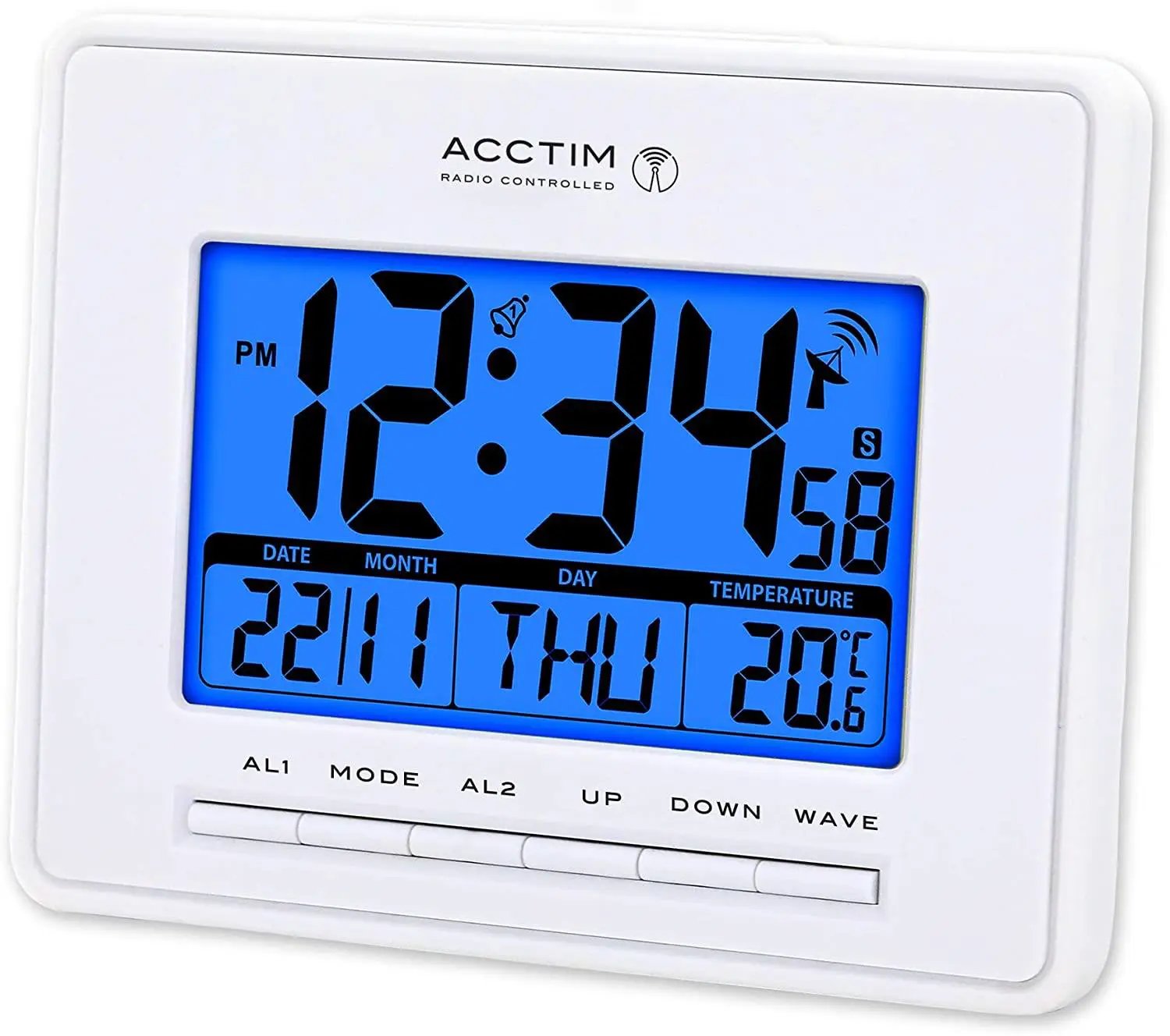 Acctim Acctim Infinity Radio Controlled LCD Desk/Wall Alarm Clock - 71952 - Clock