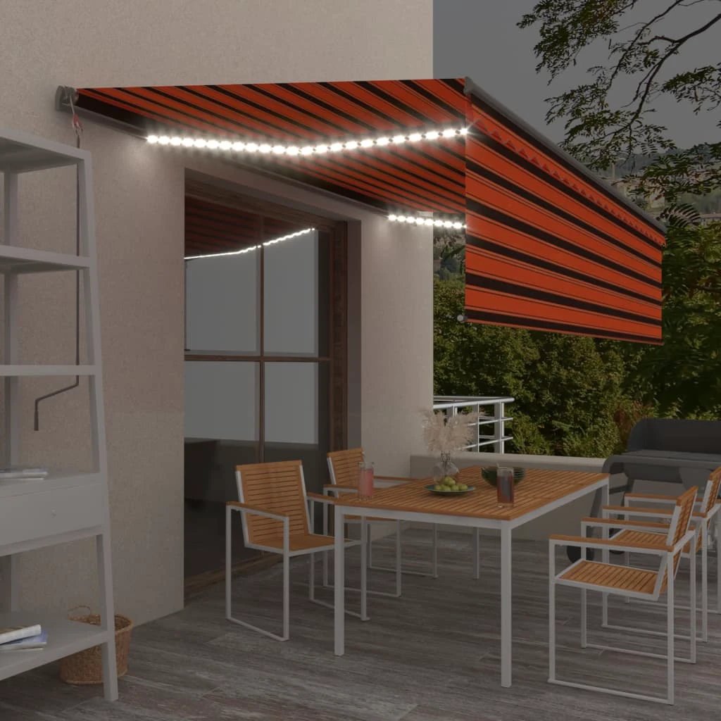VidaXL Retractable Awning 3x2.5m Blind LED Patio by vidaXL