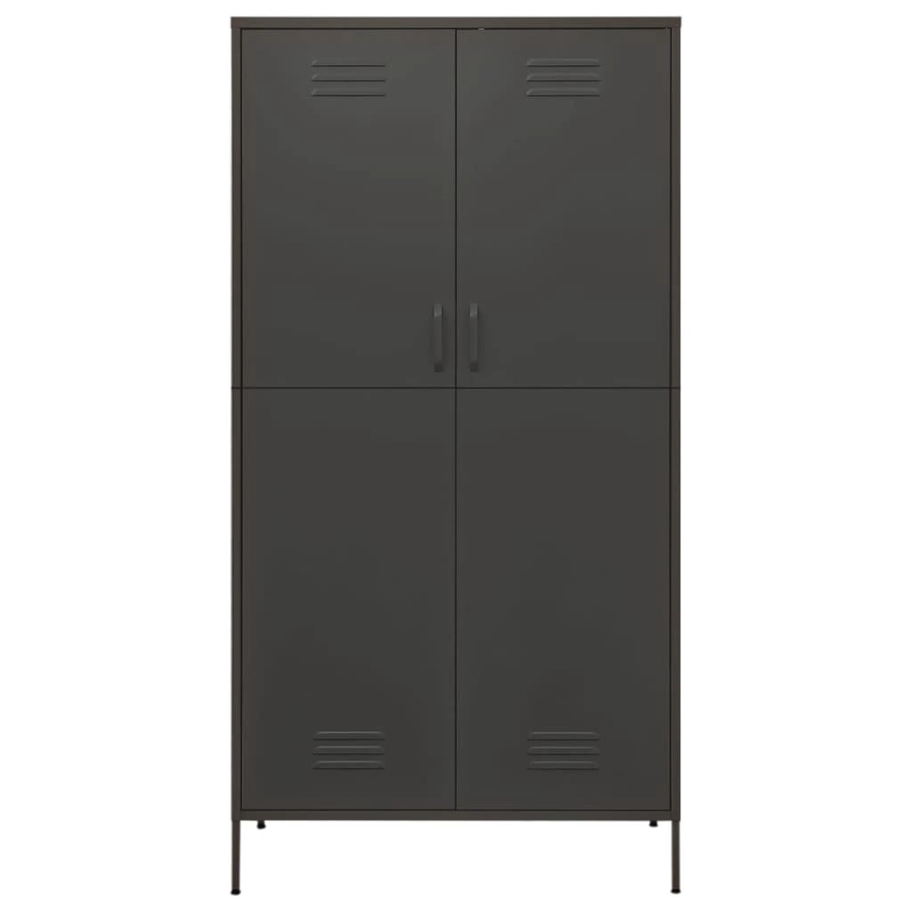 vidaXL vidaXL Wardrobe Olive Green 90x50x180 cm Steel - Wardrobe