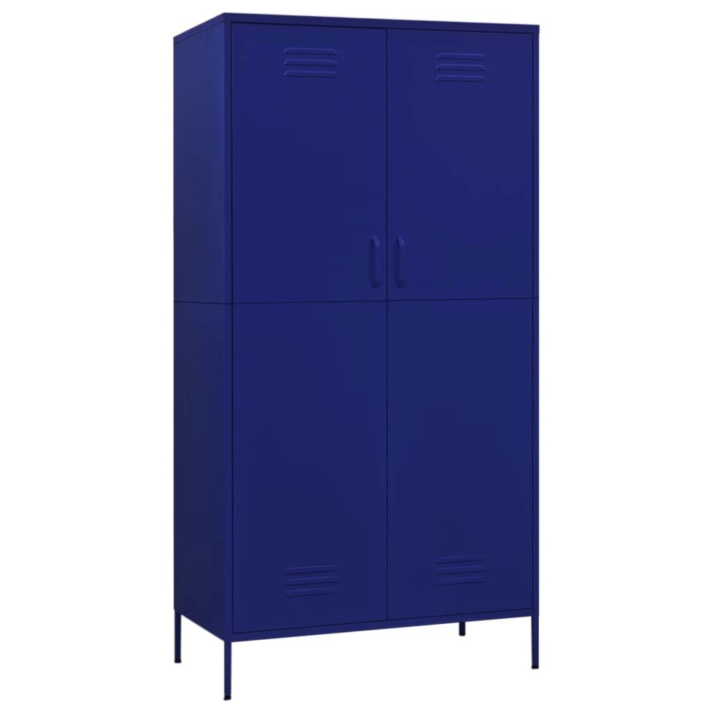 vidaXL vidaXL Wardrobe Olive Green 90x50x180 cm Steel - Wardrobe