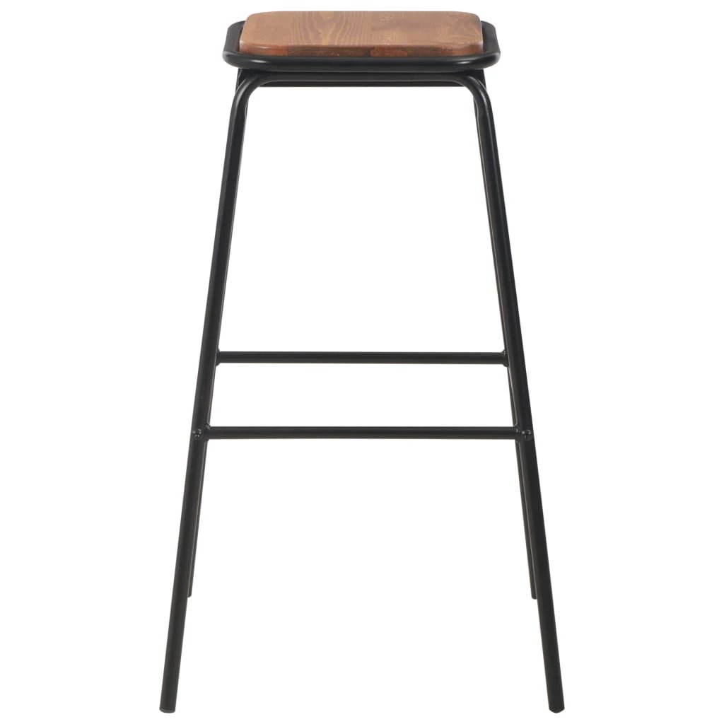 VidaXL Bar Stools 4 Pcs Black Pinewood Seats For Kitchen by vidaXL