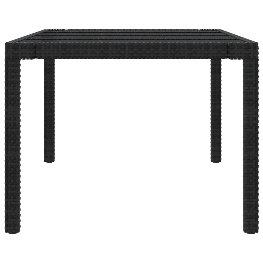 vidaXL vidaXL Garden Table White 250x100x75 cm Poly Rattan and Tempered Glass - Garden Table