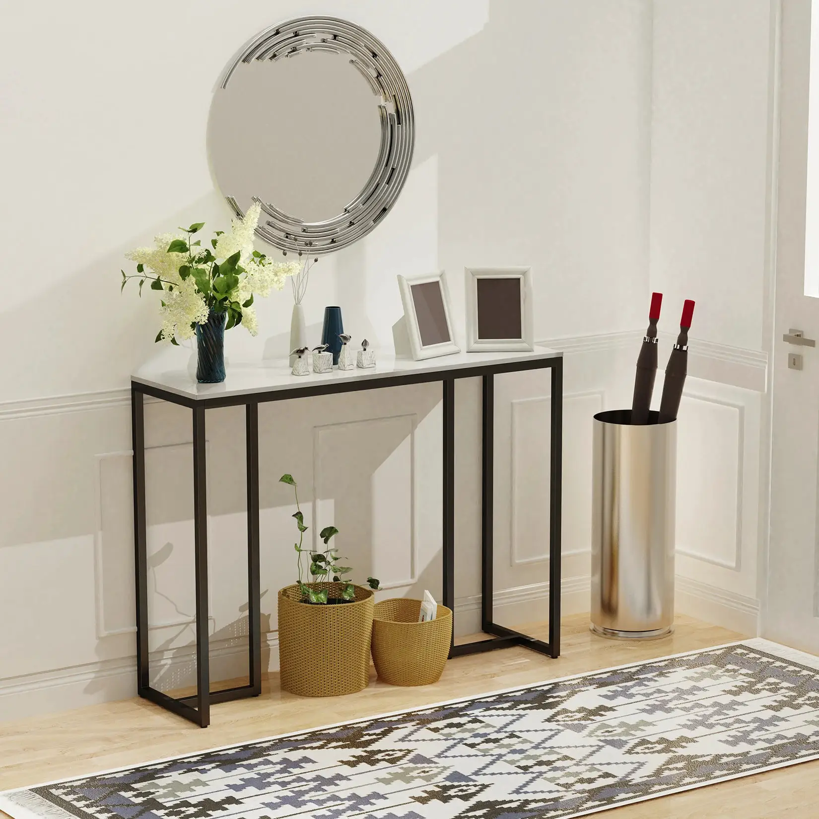 Wisfor BINGOPAW Modern Console Table with Sintered Stone Top for Stylish Interiors - Console Table