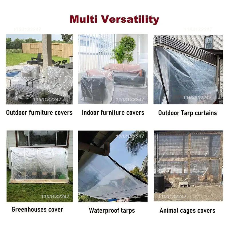 Durable Transparent Tarpaulin Garden Windproof by N/A