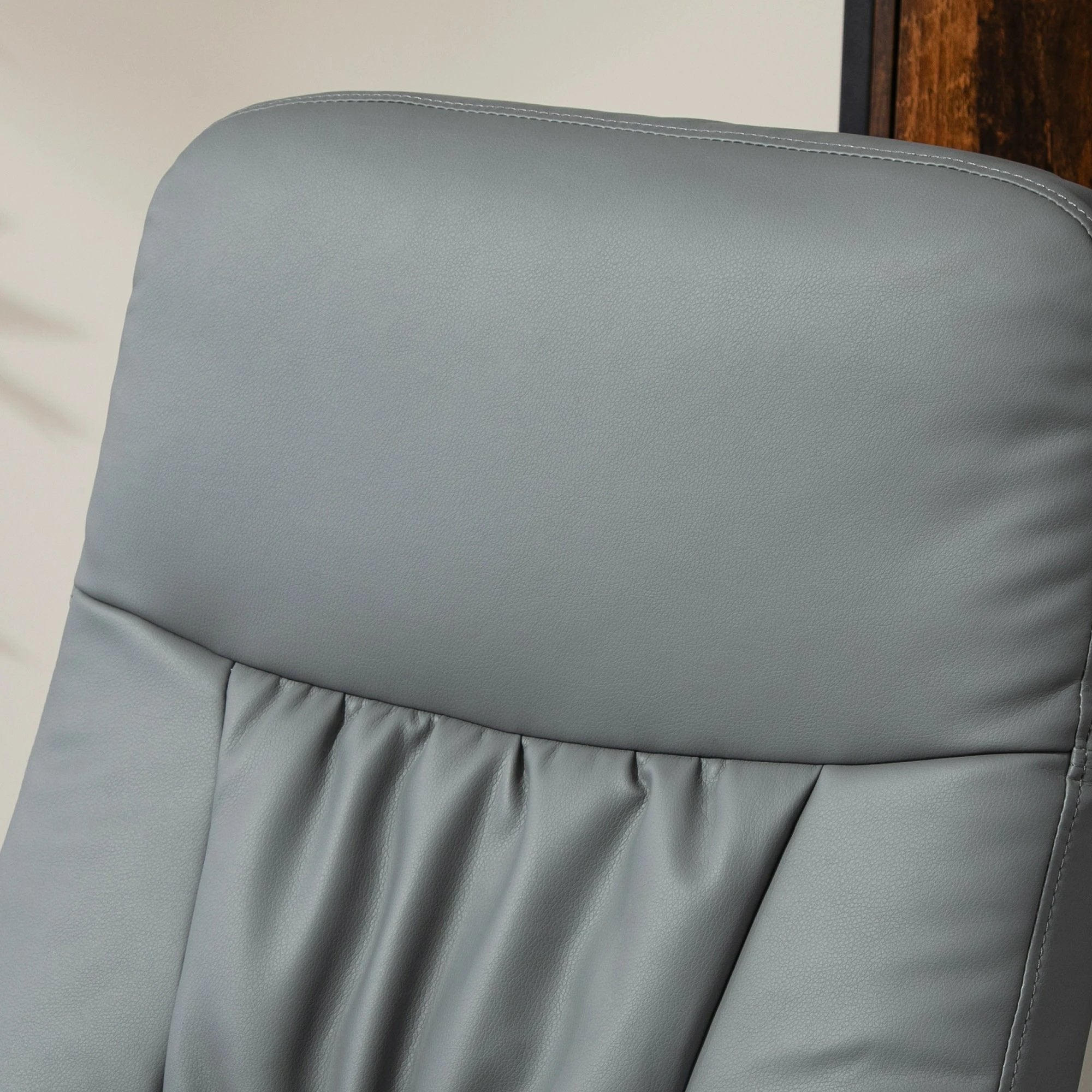 HOMCOM PU Leather Armchair and Footrest Swivel Recliner w/ Ottoman by HOMCOM