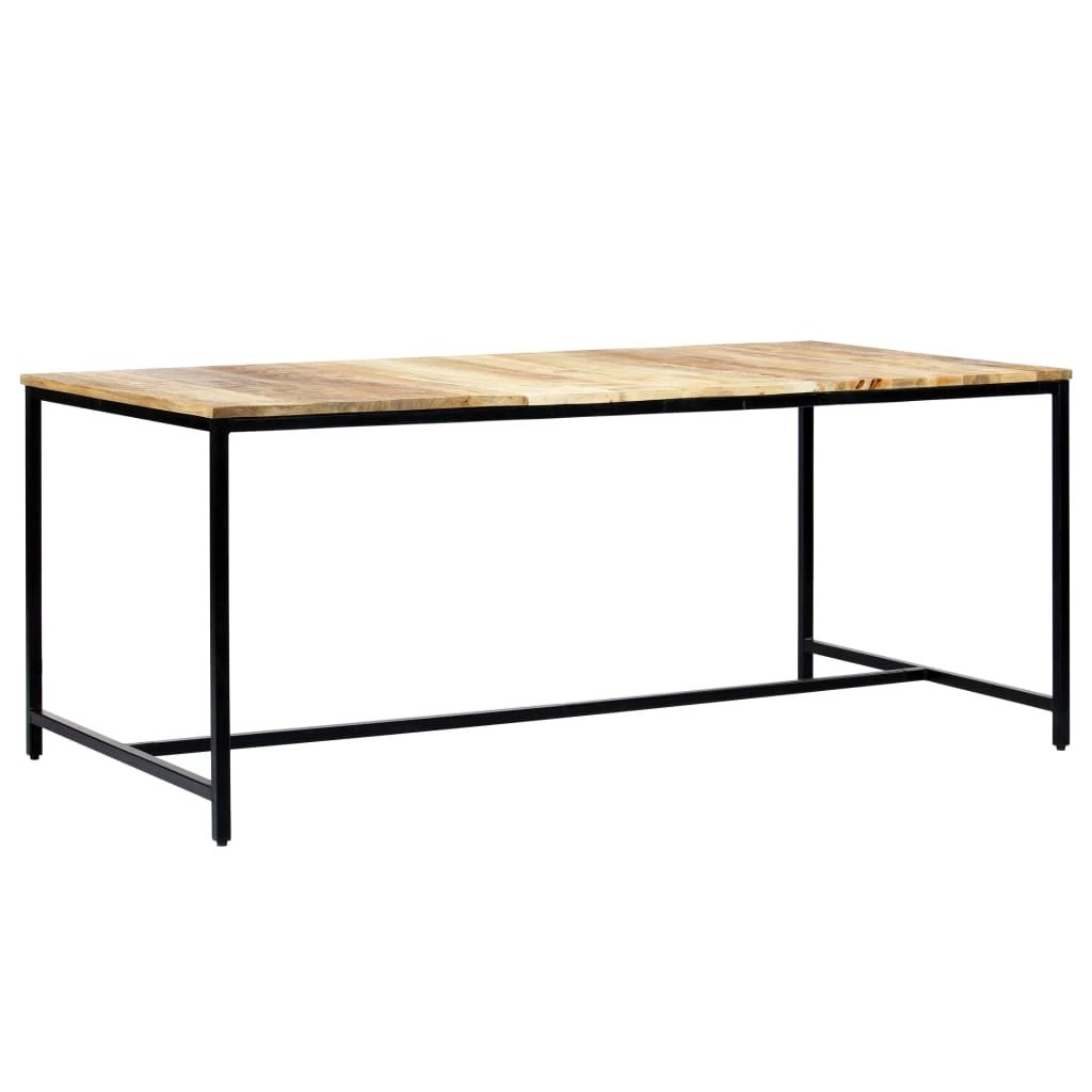 vidaXL Dining Table 180x90x75 cm Solid Rough Mango Wood by vidaXL