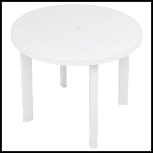vidaXL Garden Table White 89 cm Plastic by vidaXL