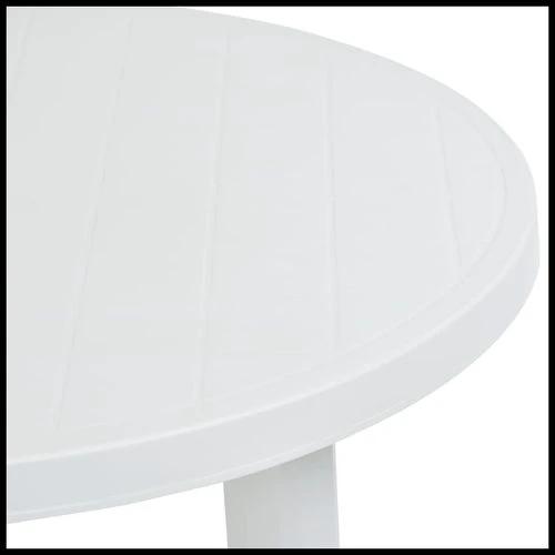vidaXL vidaXL Garden Table White 89 cm Plastic - Garden Table