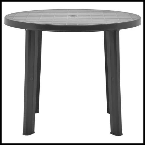 vidaXL vidaXL Garden Table White 89 cm Plastic - Garden Table