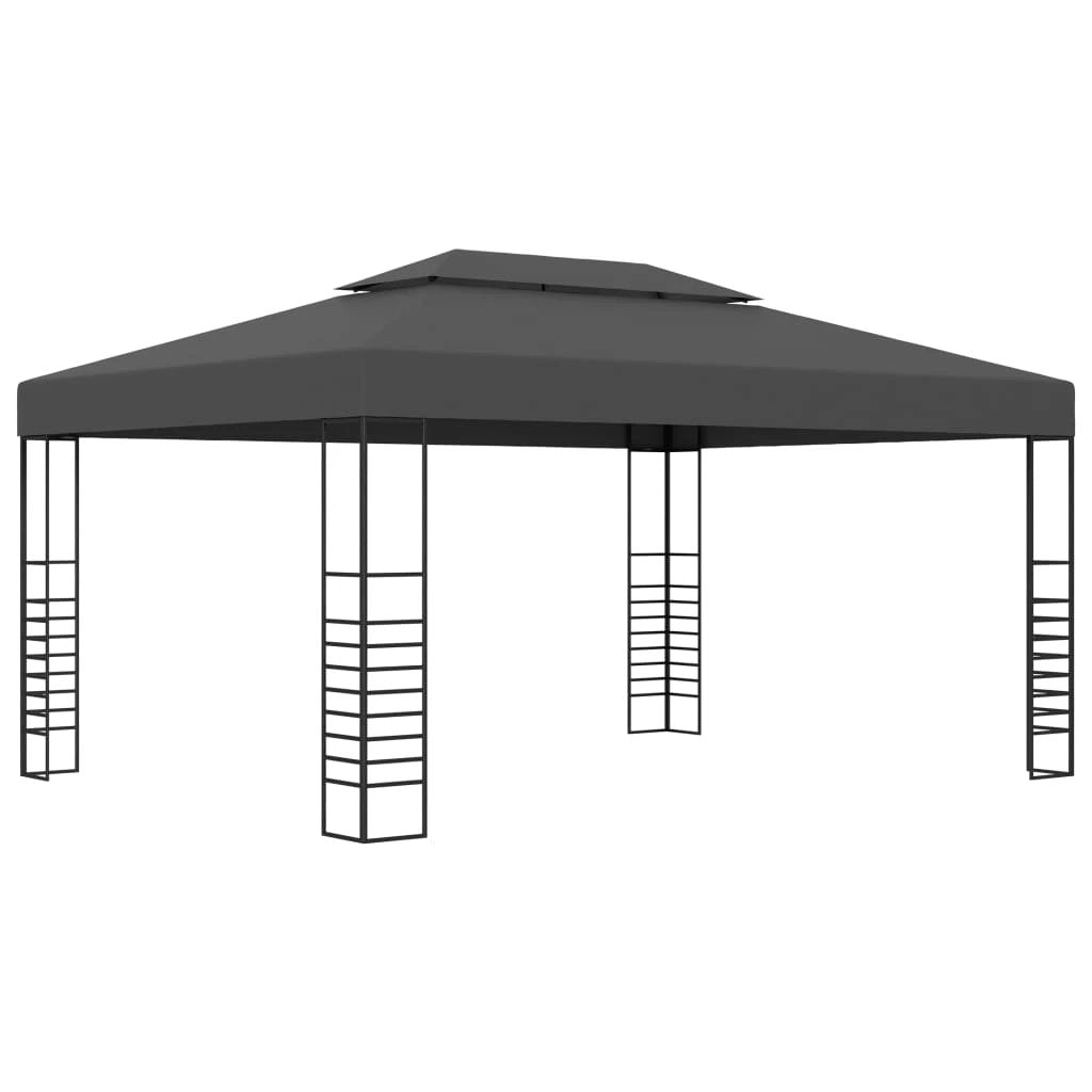 vidaXL Garden Gazebo Powder-Coated Steel 4x3x2.7 m White by vidaXL