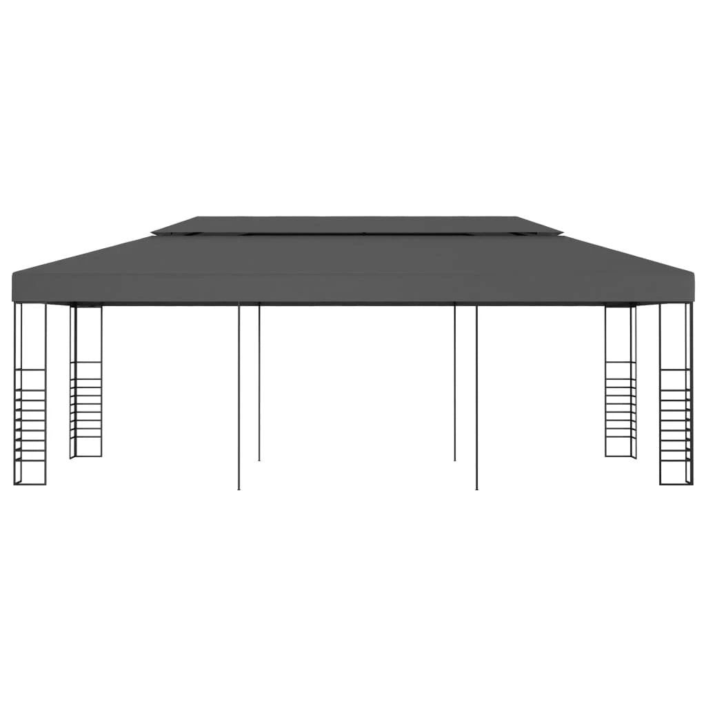 vidaXL vidaXL Garden Gazebo Powder-Coated Steel 4x3x2.7 m White - Gazebos