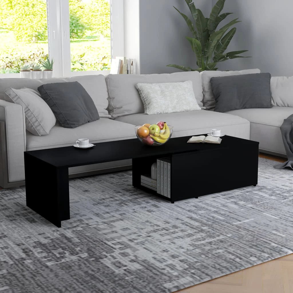 vidaXL Coffee Table 150x50x35 cm Smoked Oak Finish Engineered Wood Living Room Decor by vidaXL