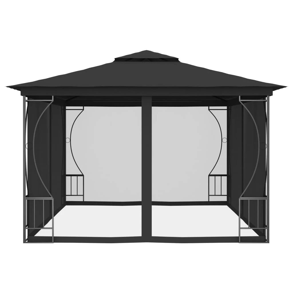 vidaXL Gazebo with Nets 300x400x265 cm Cream by vidaXL