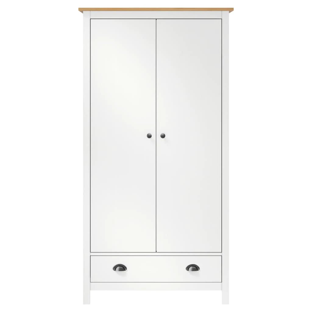 vidaXL 2-Door Wardrobe Hill 89x50x170 cm Solid Pine Wood by vidaXL