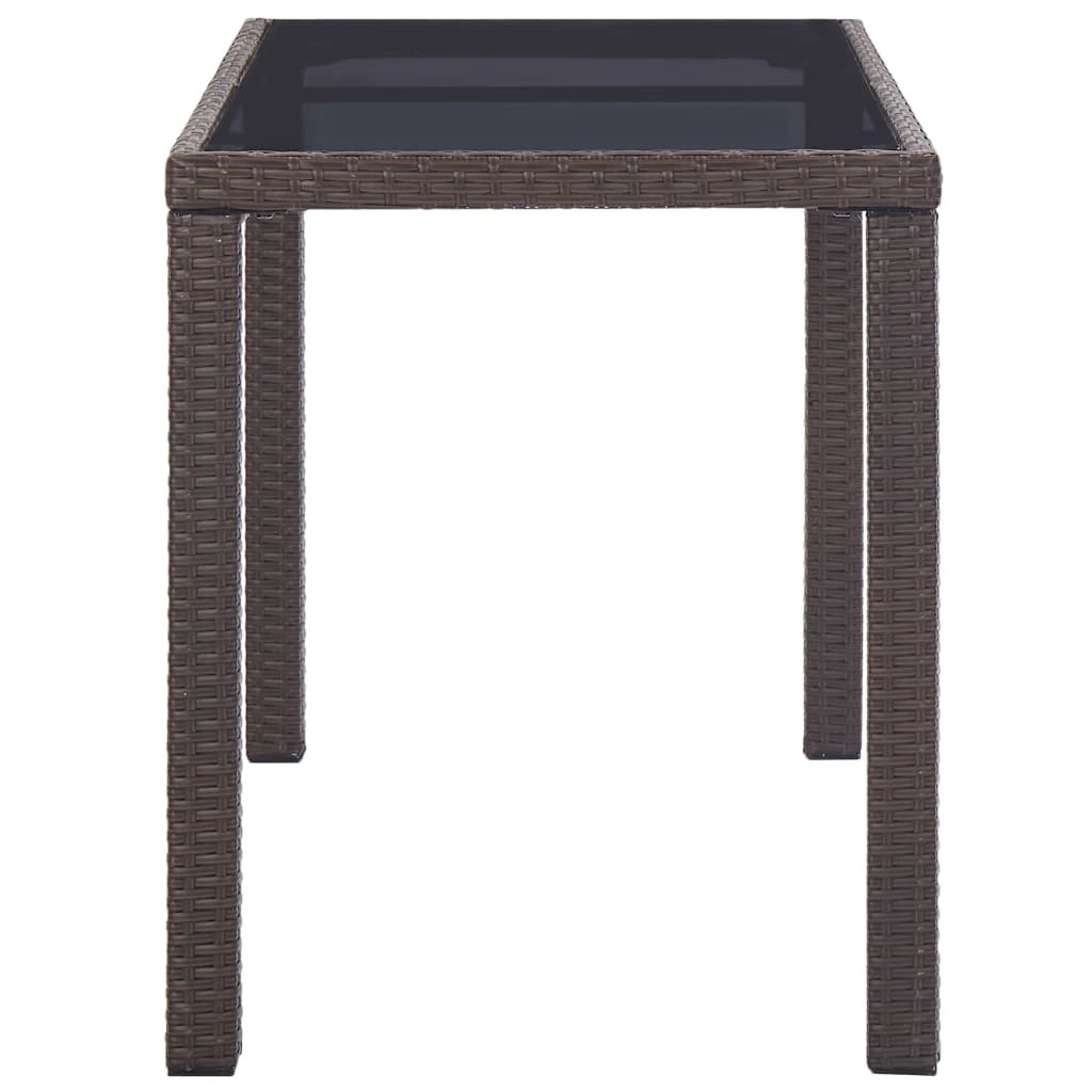 vidaXL vidaXL Garden Table Brown 110x60x67 cm Poly Rattan - Garden Table