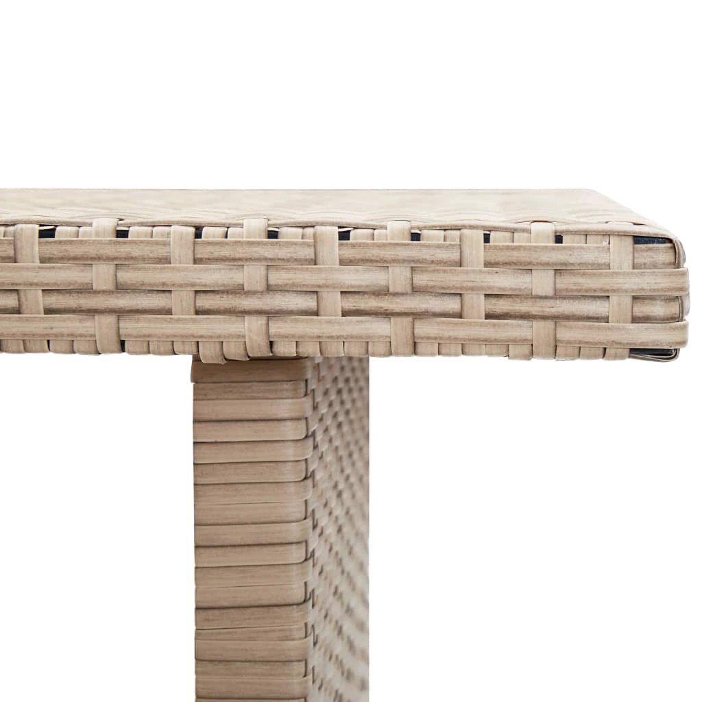 vidaXL vidaXL Garden Table Brown 110x60x67 cm Poly Rattan - Garden Table