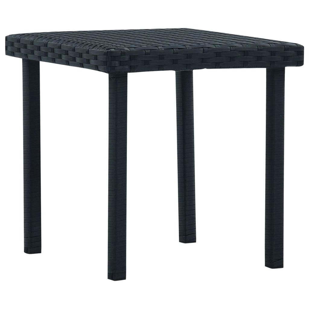 vidaXL Garden Tea Table Brown 40x40x40 cm Poly Rattan by vidaXL