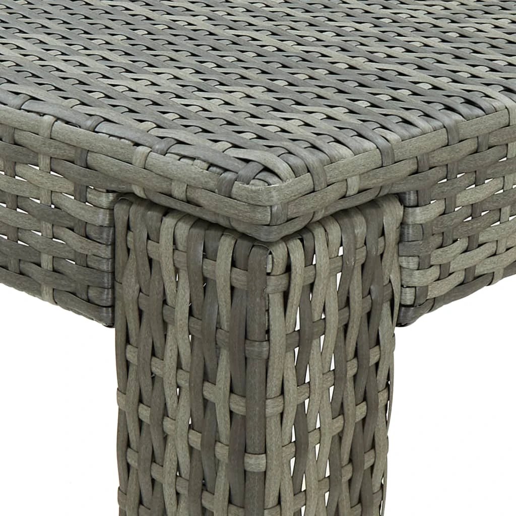 vidaXL Garden Bar Table Brown 60.5x60.5x110.5 cm Poly Rattan by vidaXL