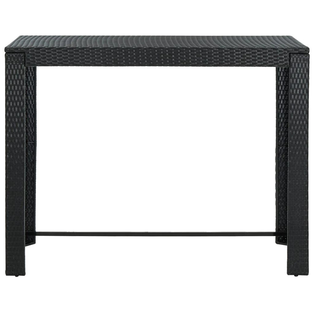 vidaXL Garden Bar Table Brown 60.5x60.5x110.5 cm Poly Rattan by vidaXL