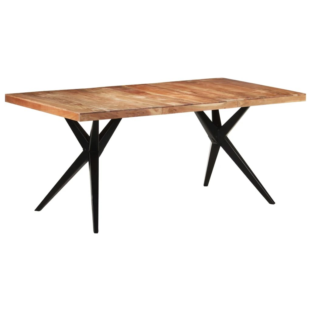 vidaXL vidaXL Dining Table 120x60x76 cm Solid Reclaimed Wood Rustic Finish for Family Dining - Dining Table