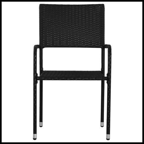 vidaXL 3 Piece Garden Dining Set with Solid Acacia Wood Table and Weather-Resistant Rattan Chairs for Outdoor Entertaining by vidaXL