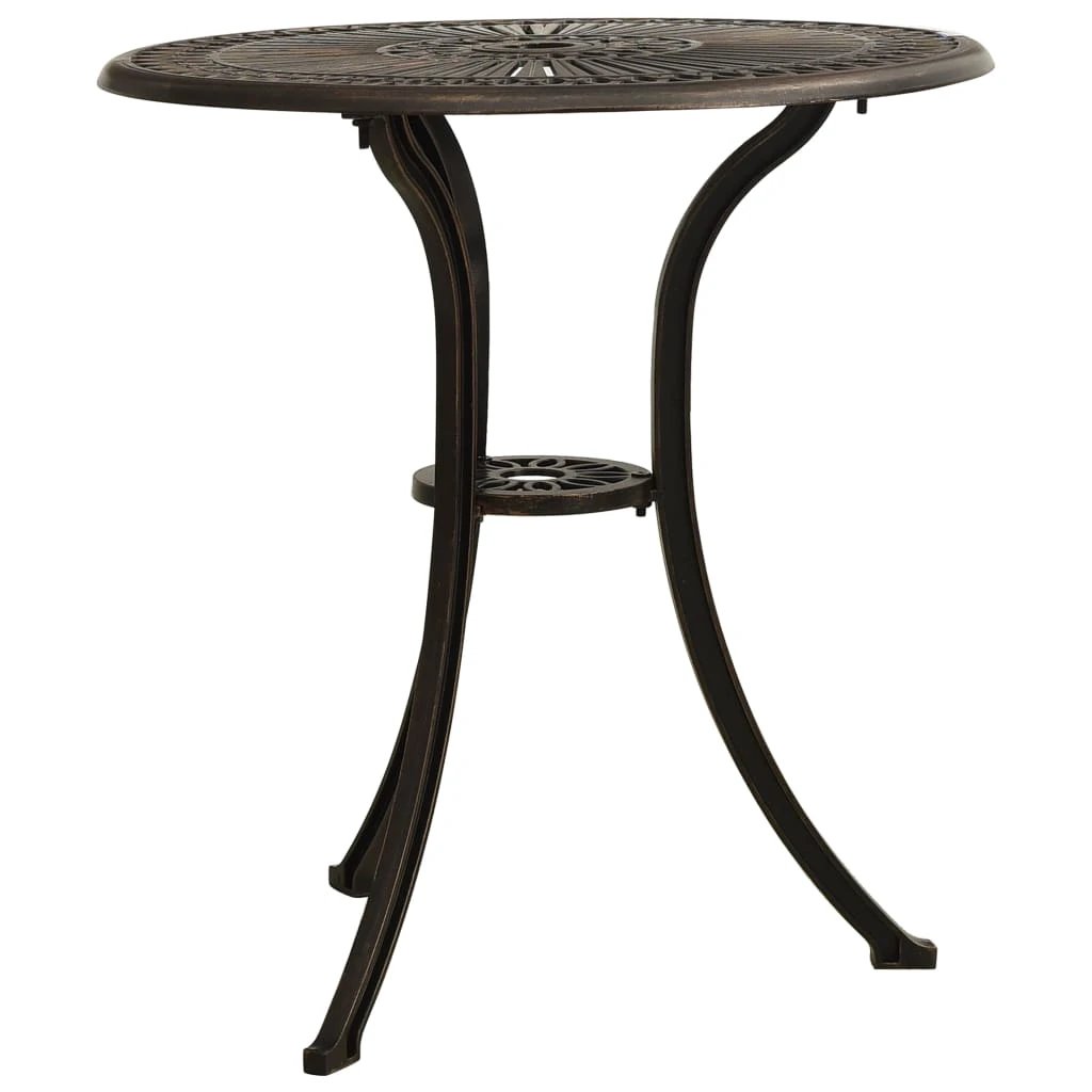 vidaXL vidaXL Garden Table Bronze 62x62x65 cm Cast Aluminium - Garden Table
