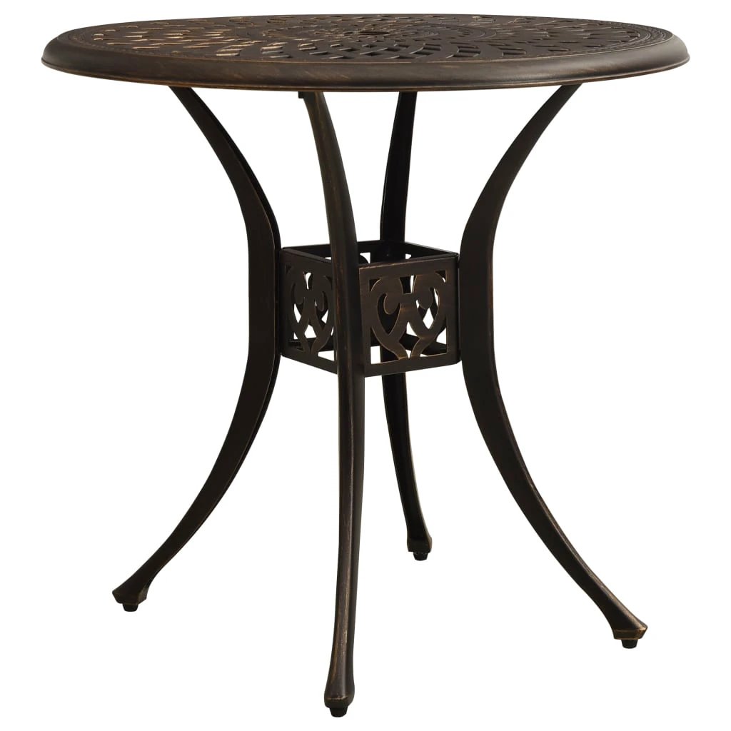 vidaXL vidaXL Garden Table Bronze 78x78x72 cm Cast Aluminium - Garden Table
