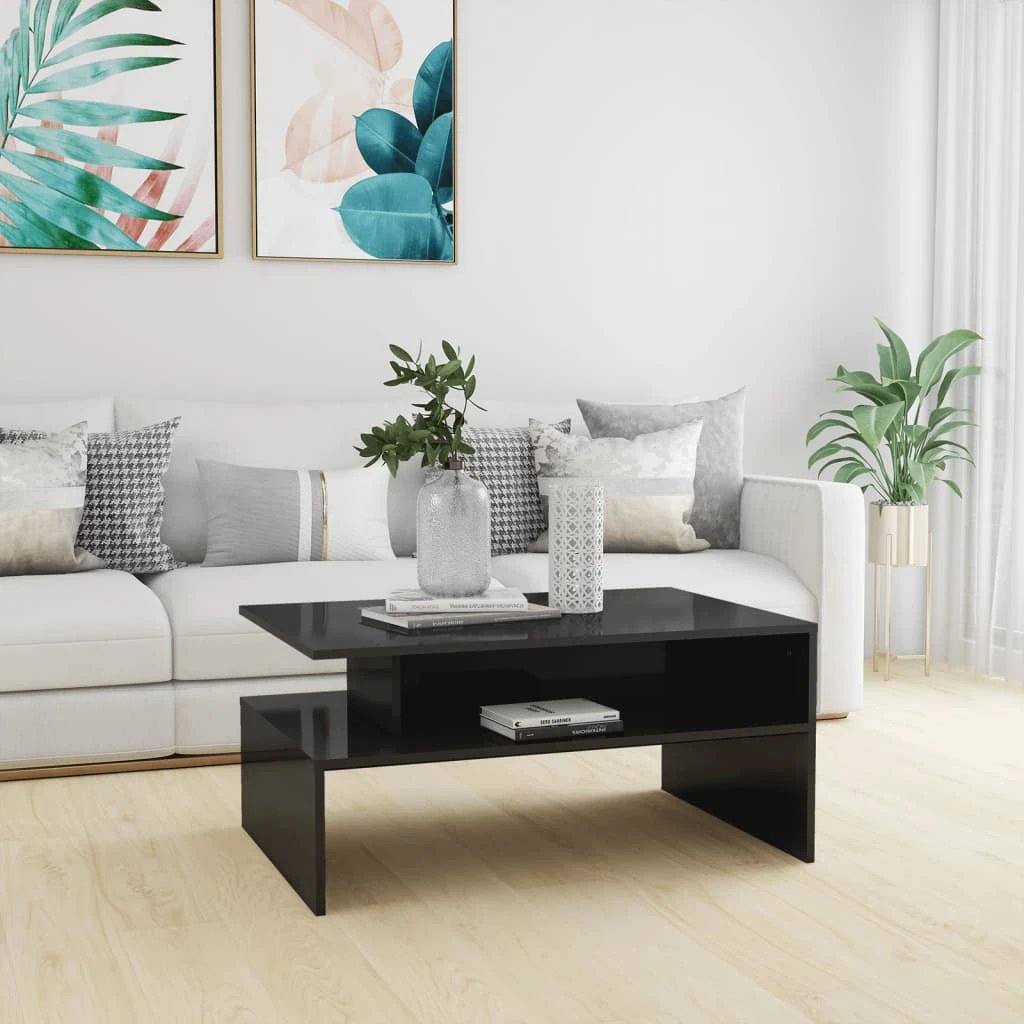 vidaXL Coffee Table 90x60x42.5 cm Smoked Oak Engineered Wood For Modern Living Room Decor by vidaXL