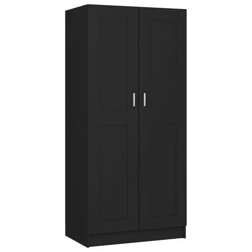 vidaXL Engineered Wood Wardrobe 82.5x51.5x180 cm Smoked Oak Finish with Ample Storage for Home Organization by vidaXL