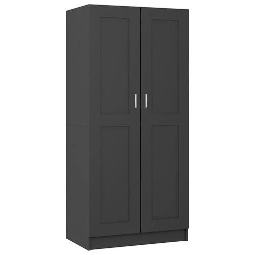vidaXL Engineered Wood Wardrobe 82.5x51.5x180 cm Smoked Oak Finish with Ample Storage for Home Organization by vidaXL