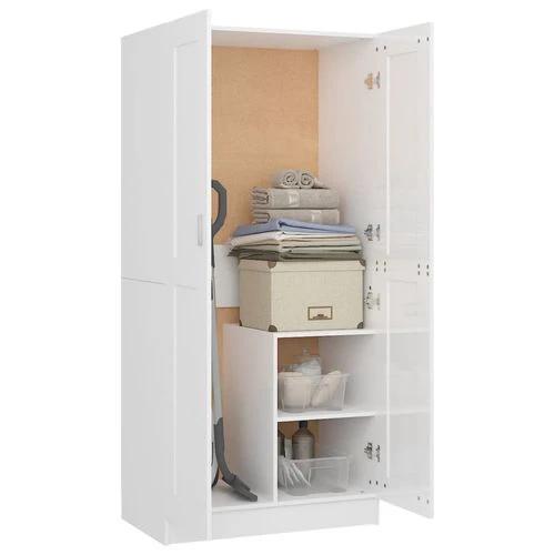 vidaXL vidaXL Engineered Wood Wardrobe 82.5x51.5x180 cm Smoked Oak Finish with Ample Storage for Home Organization - Wardrobe