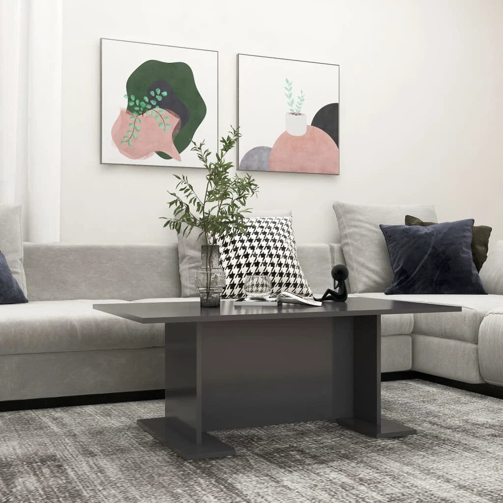 vidaXL VidaXL Coffee Table 103.5x60x40 cm Engineered Wood Durable White Finish For Living Room - Coffee Table