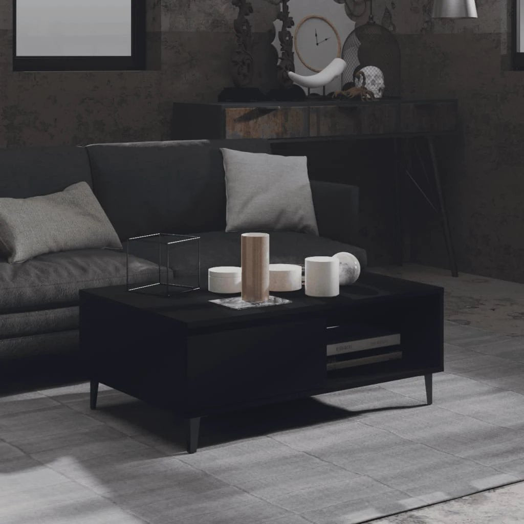 VidaXL Coffee Table 90x60x35 Cm Smoked Oak Engineered Wood For Living Room With Storage Shelf by vidaXL