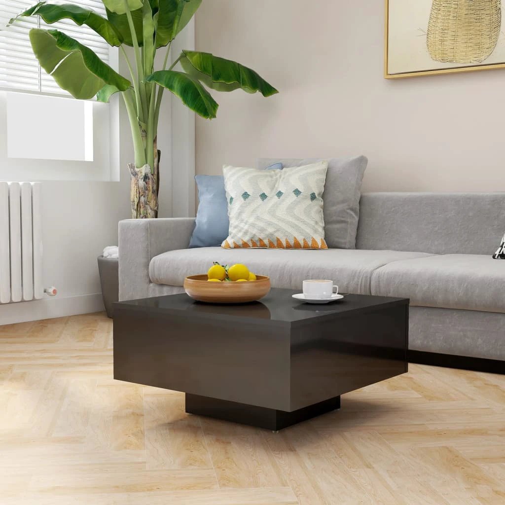 VidaXL Coffee Table 60x60x31.5 Cm Smoked Oak Engineered Wood Living Room Decor Piece by vidaXL