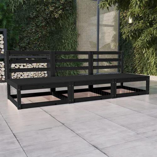 vidaXL vidaXL Garden 3-Seater Sofa with Modular Design in Solid Pinewood for Outdoor Relaxation and Socializing - Garden Sofa Sets